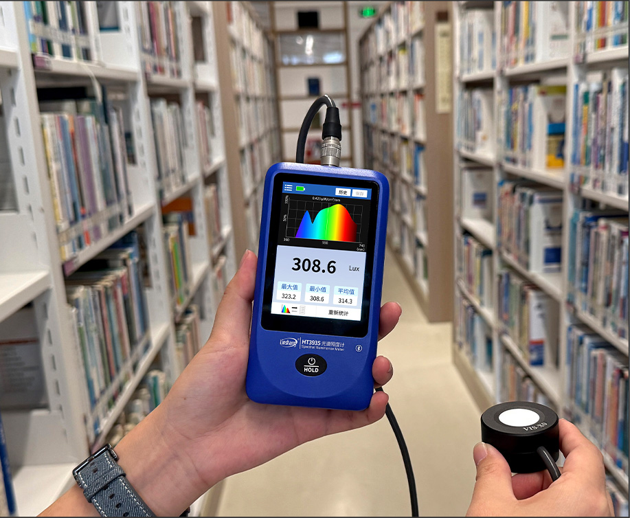 HT3935测试图书馆照明